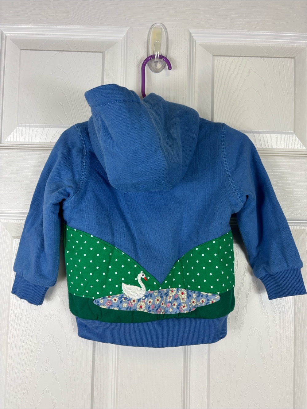 NWT Baby Boden house appliqué Sherpa hoodie jacket sz 6-12 months - Picture 5 of 7